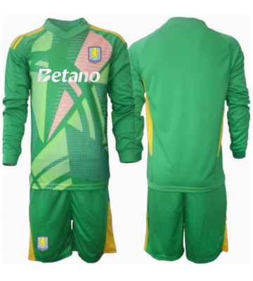Lacne Dětský Futbalové dres Aston Villa Brankarsky  2024-25 Dlhy Rukáv - Domáci (+ trenírky)